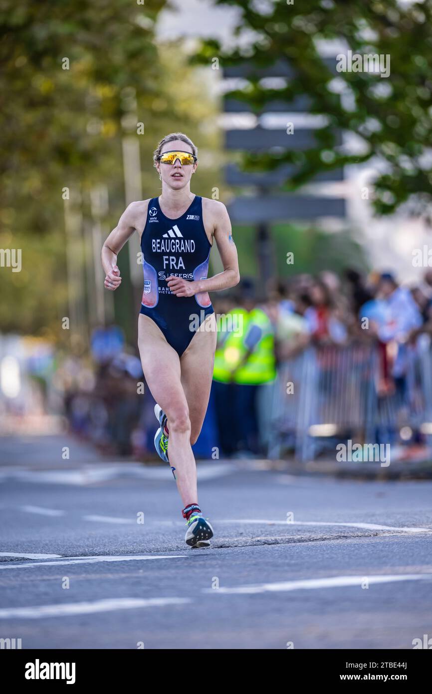 Cassandre Laure Beaugrand running in Pontevedra in the 2023 World ...