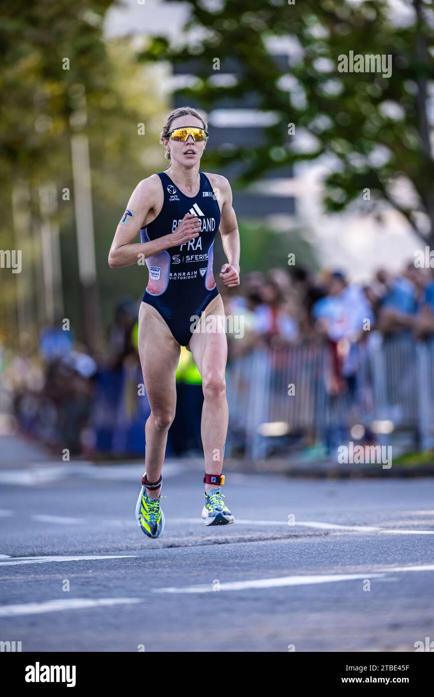 Cassandre Laure Beaugrand running in Pontevedra in the 2023 World ...