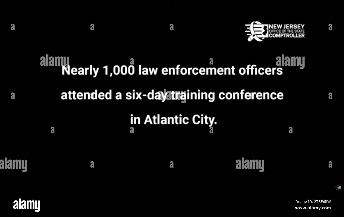 This still image provided by new jersey state comptroller office shows