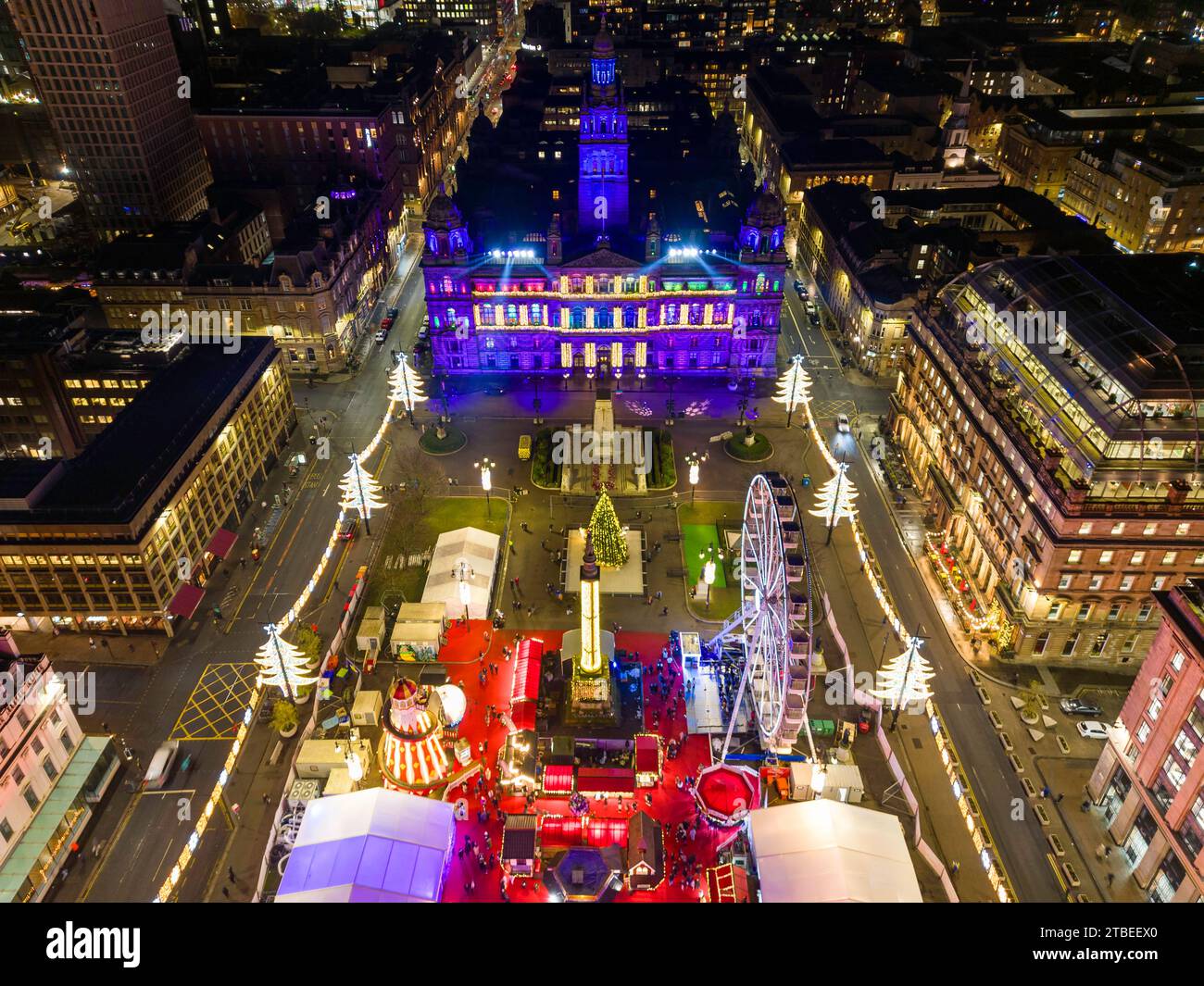 George Square, Glasgow Christmas, Scotland, UK Stock Photo - Alamy