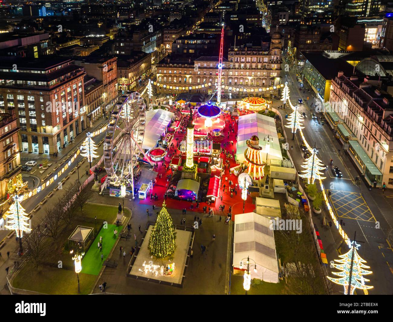 George Square, Glasgow Christmas, Scotland, UK Stock Photo