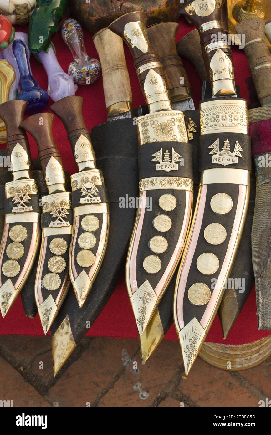 Nepal, Kathmandu, kukri, khukuri, traditional knives Stock Photo Alamy