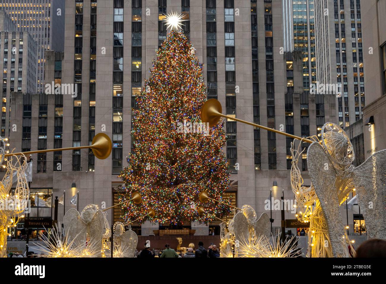 The Christmas tree at Rockefeller Center is an iconic holiday sight, New York City, USA  2023 Stock Photo