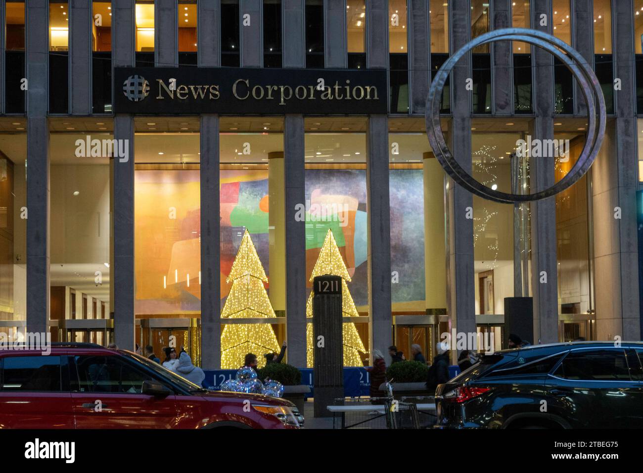 Avenue of the Americas is headquarters to the News Corporation in New York City, USA  2023 Stock Photo