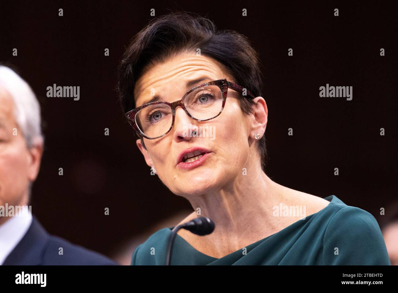 Washington, USA. 6th Dec, 2023. Jane Fraser, CEO of Citigroup, attends a hearing on Annual Oversight of Wall Street Firms before the Senate Committee on Banking, Housing, and Urban Affairs in Washington, DC, the United States, on Dec. 6, 2023. Credit: Aaron Schwartz/Xinhua/Alamy Live News Stock Photo