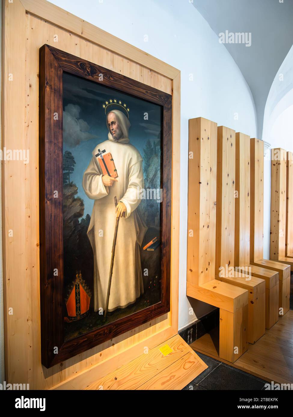 Grande Chartreuse, France - September 30, 2023: Image of Saint Bruno, the founder of the Carthusian religious order Stock Photo