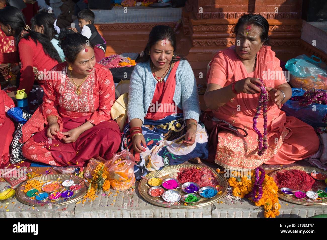Nepal, Kathmandu, Tihar Festival, people, ceremony, Stock Photo