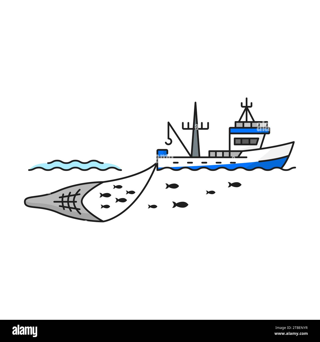 Fishing boat fish net Cut Out Stock Images & Pictures - Page 3 - Alamy