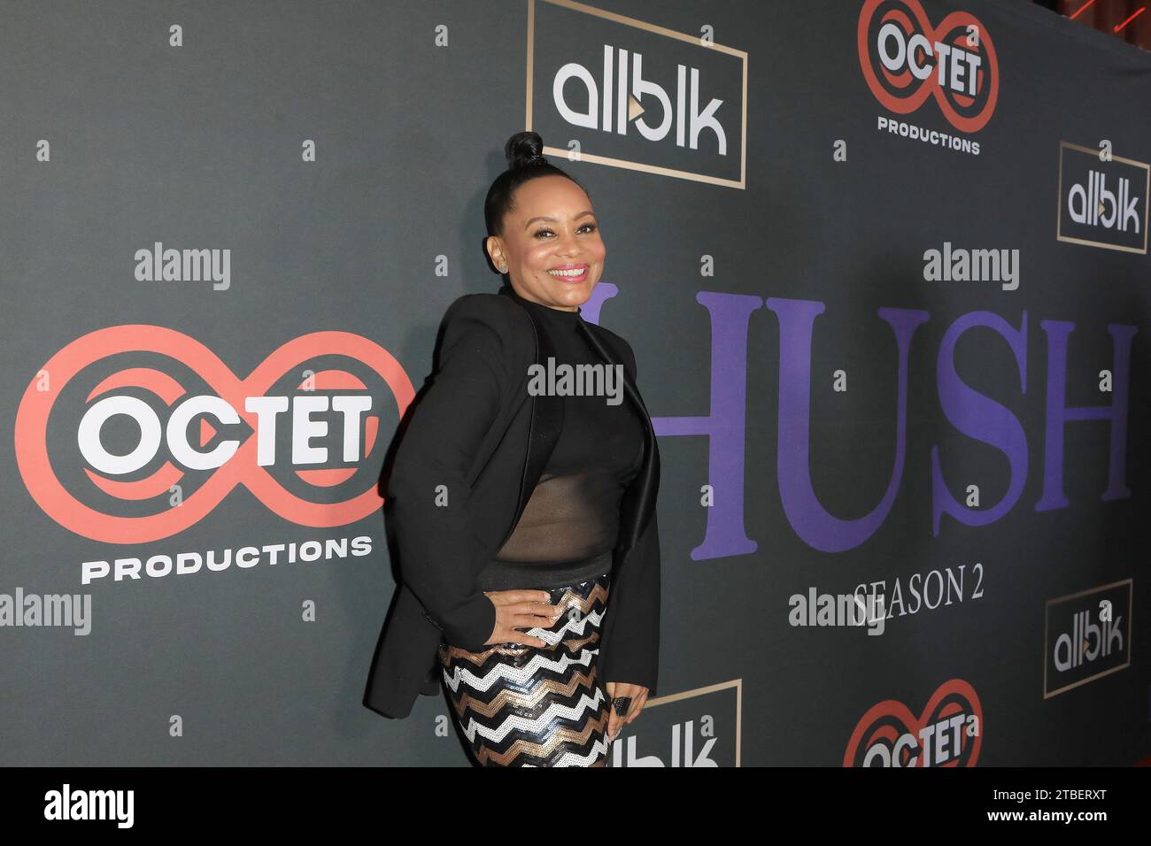 December 5, 2023, Beverly Hills, California, USA: BEVERLY HILLS - DEC 5, 2023: Windi Washington at the Season 2 Premiere of Octet Productions Hush at the Fine Arts Theatre (Credit Image: © Nina Prommer/ZUMA Press Wire) EDITORIAL USAGE ONLY! Not for Commercial USAGE! Stock Photo