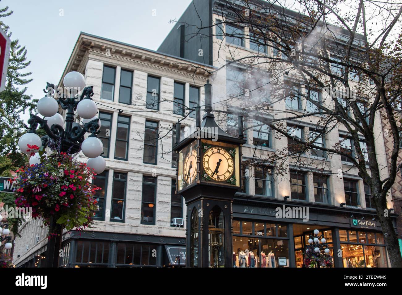 Vancouver, CANADA Sep 29 2023 Famous steampowered clock at Gastown