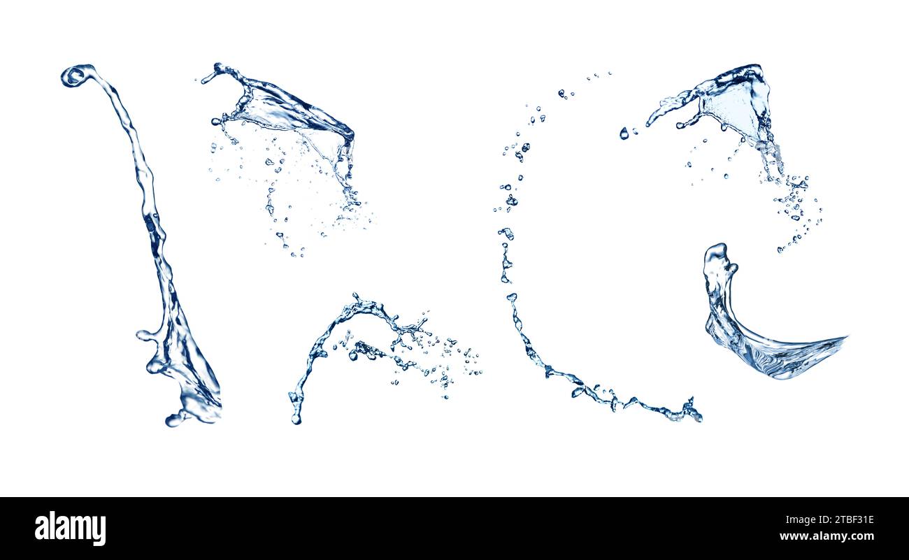 Splashes fluid drops set hi-res stock photography and images - Alamy