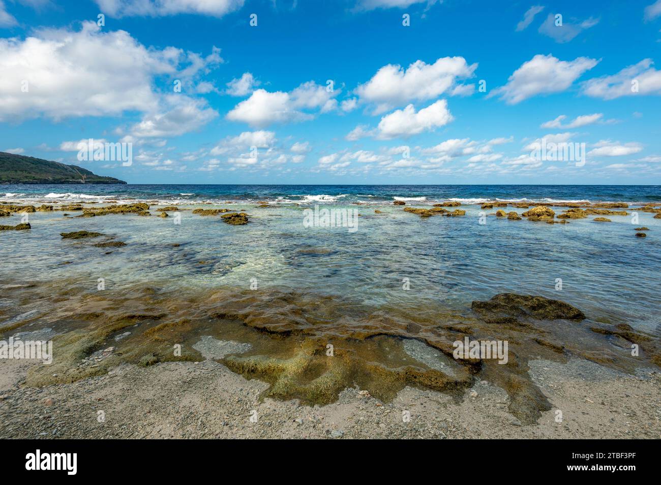 Scenic view of Ethel Beach, Christmas Island, Australia Stock Photo