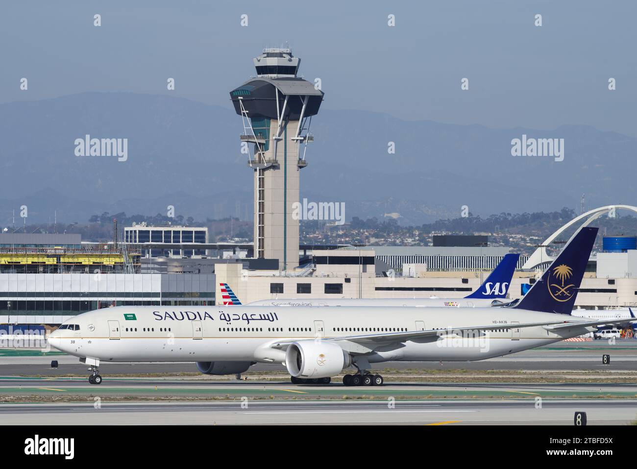Saudi Arabian Airlines Boeing 777300ER with registration HZAK38 shown