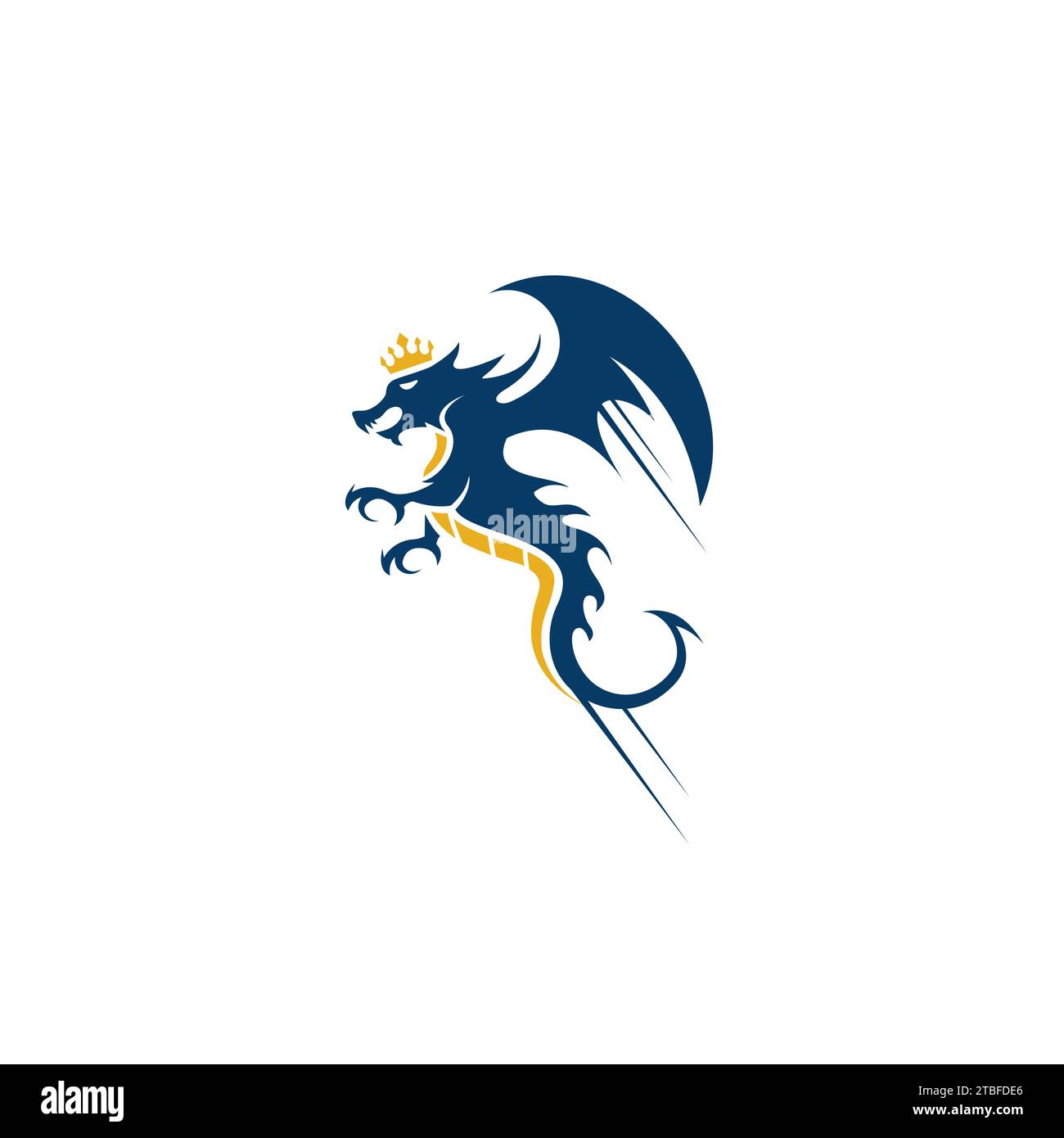 Dragon Logo Simple Design Stock Vector