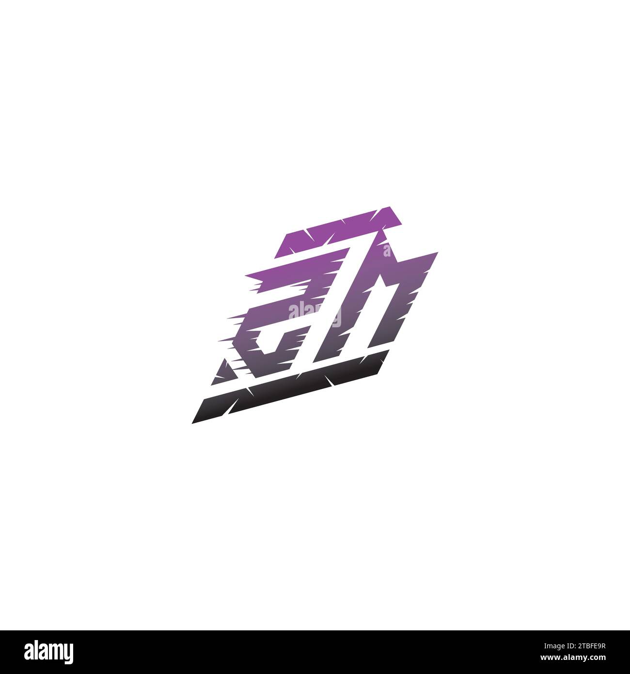 ZM initial esport logo inspiration ideas for gaming team, youtube, twitch Stock Vector