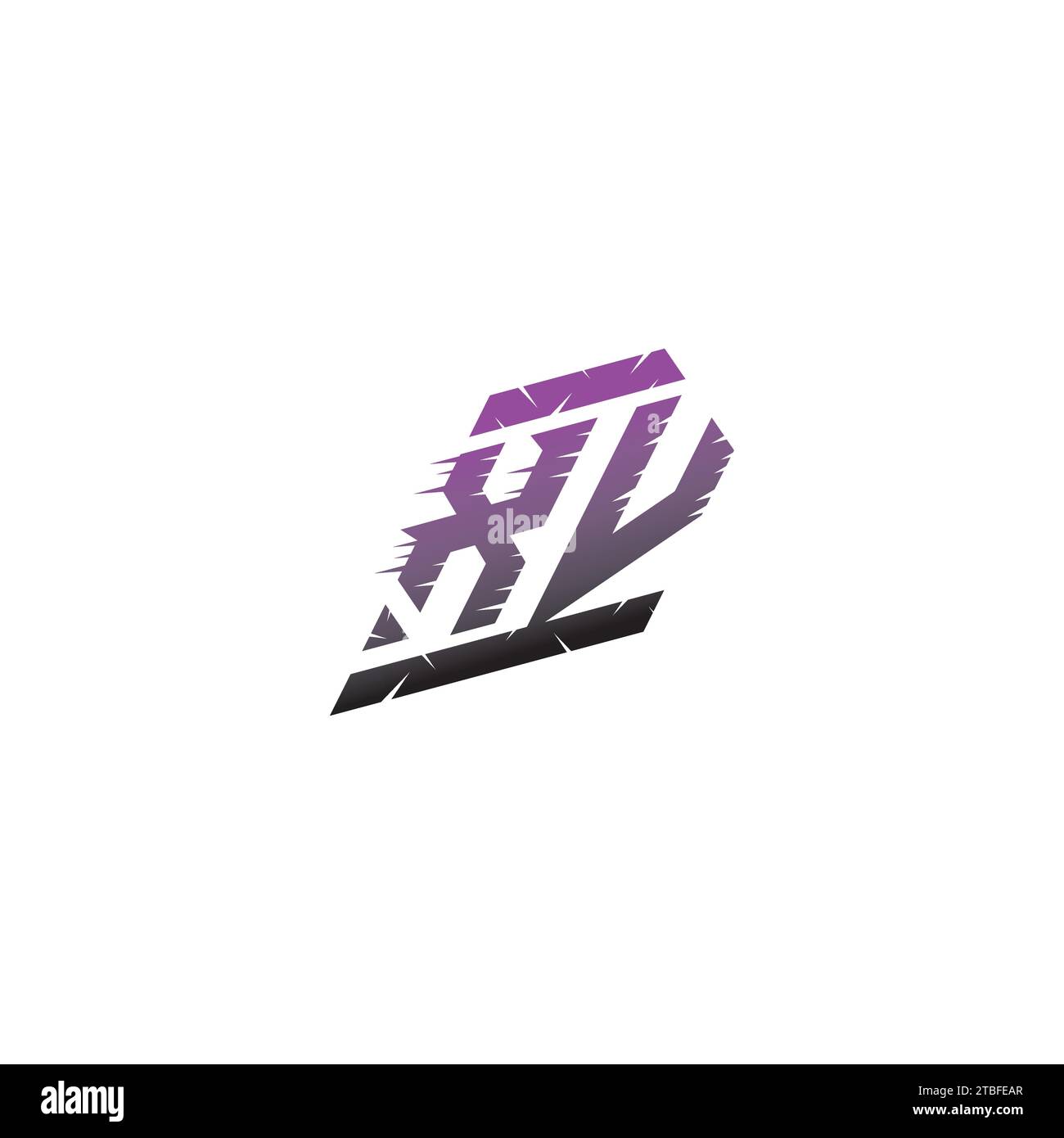XV initial esport logo inspiration ideas for gaming team, youtube, twitch Stock Vector