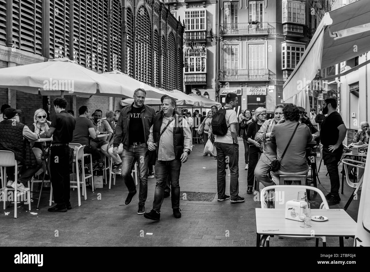 Spain the Streets of Malaga at Christmas Stock Photo