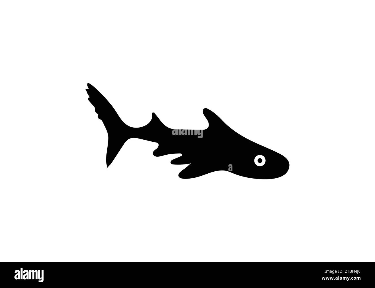 Angelshark minimal style icon illustration design Stock Vector