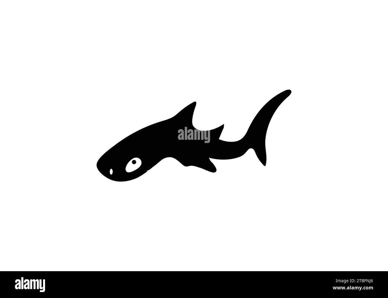 Angelshark minimal style icon illustration design Stock Vector