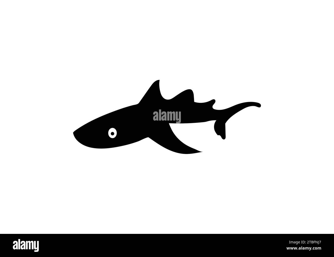 Angelshark minimal style icon illustration design Stock Vector