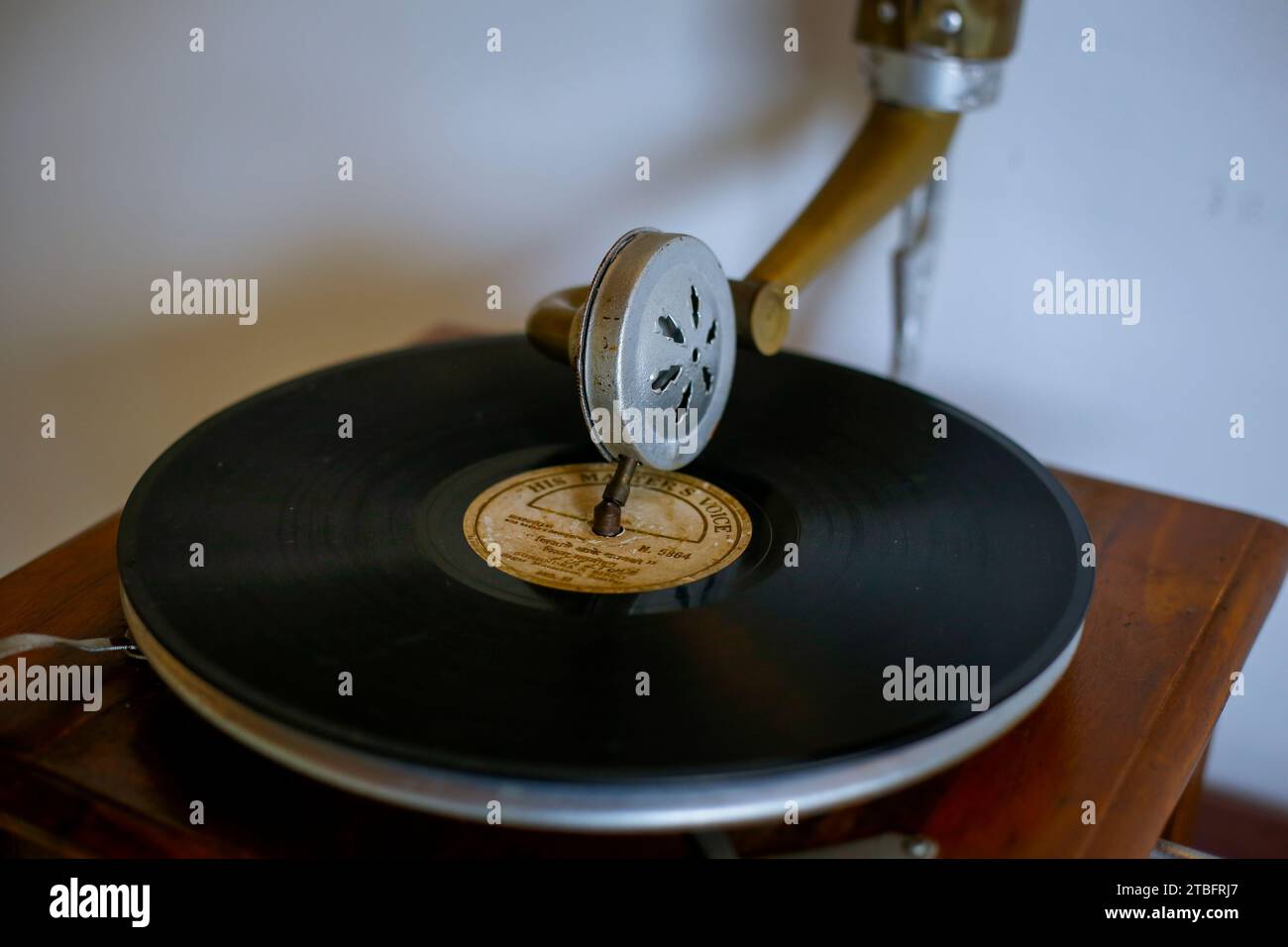 Old turntable with record and handle. in Sri lanka Stock Photo Alamy