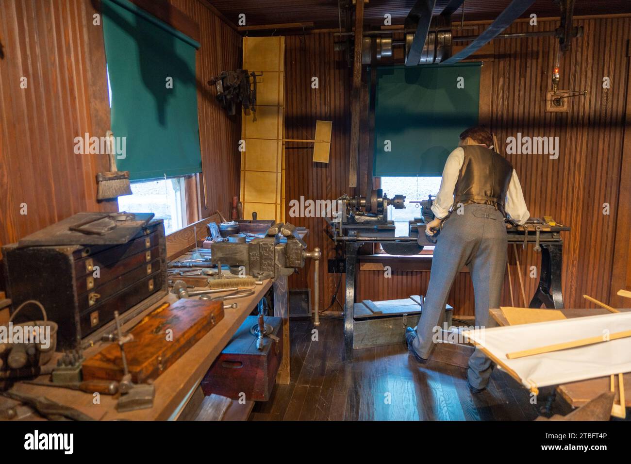 The Wright Brothers' bicycle shop at Carillon Historical Park, Museum