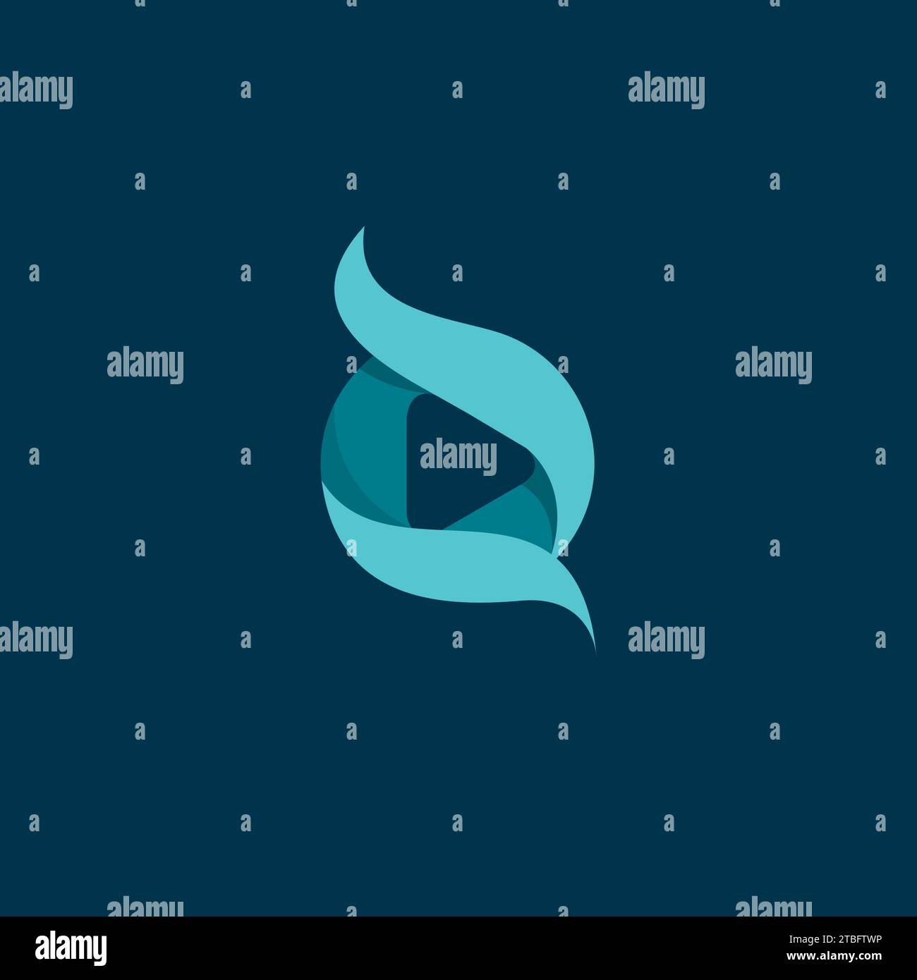 D Play Video logo. Play Icon Vector. Video Logo Stock Vector