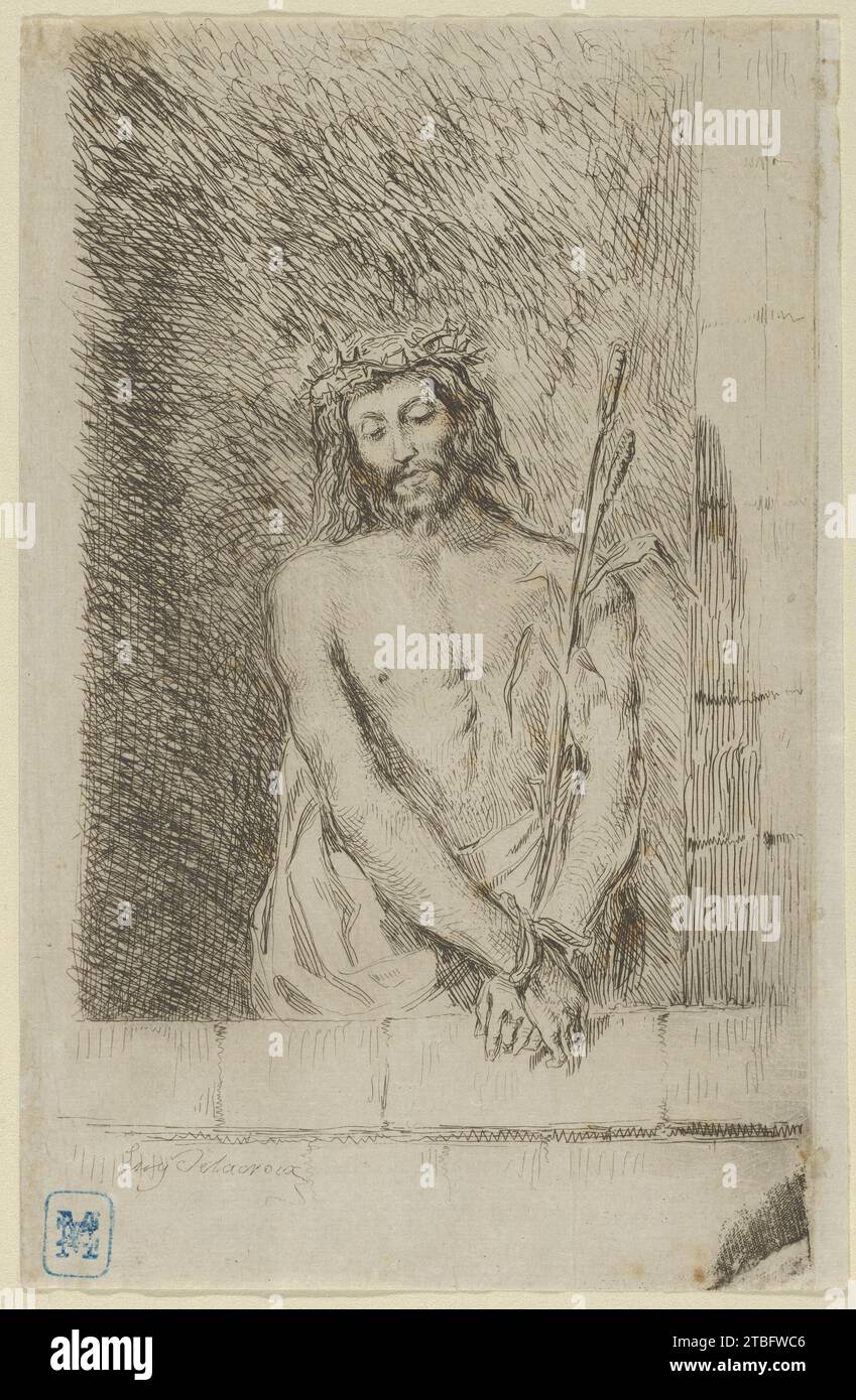 Ecce Homo (Christ with the Reed) 1931 by Eugene Delacroix Stock Photo