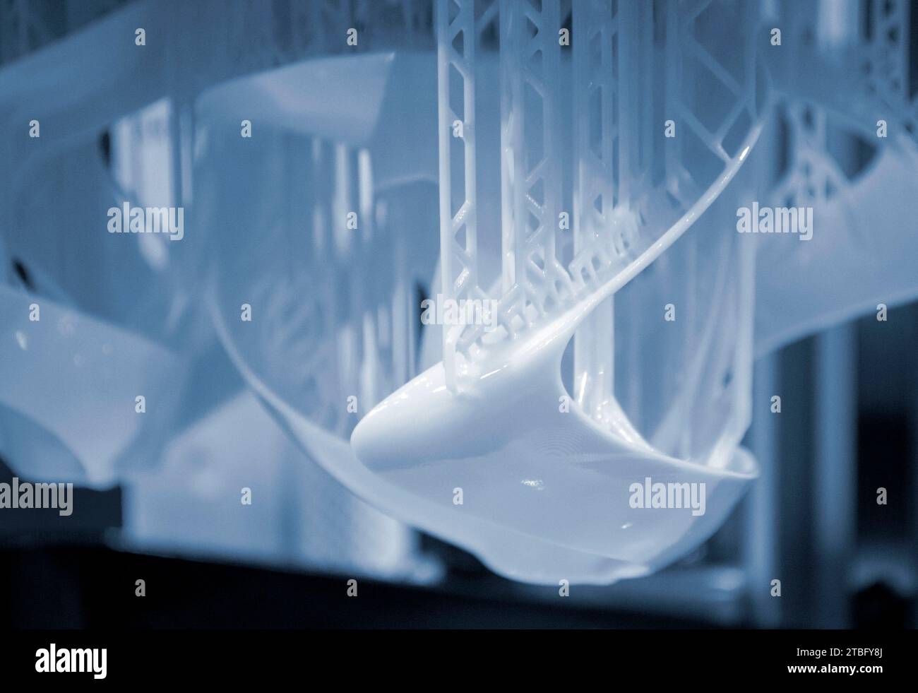 3D printer working process. 3D printing. Stereolithography