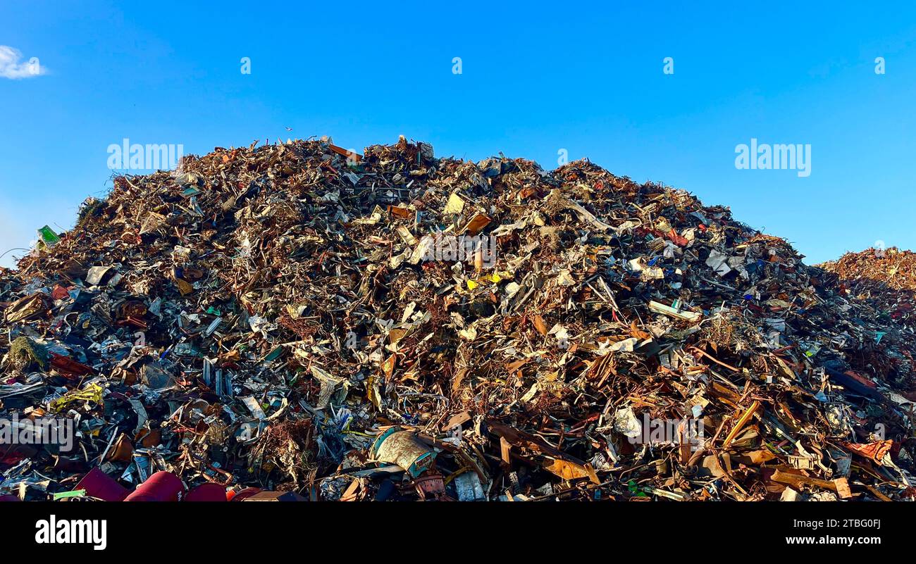 Scrap metal, piles of scrap found in the recycling yard Stock Photo Alamy