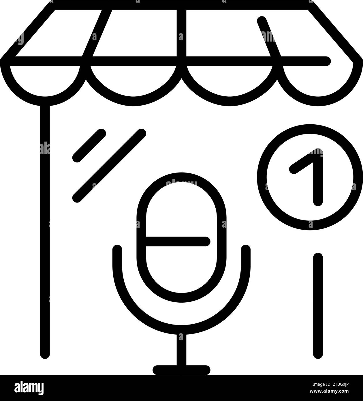 Personal assistant voice commerce. Pixel perfect, editable stroke icon Stock Vector