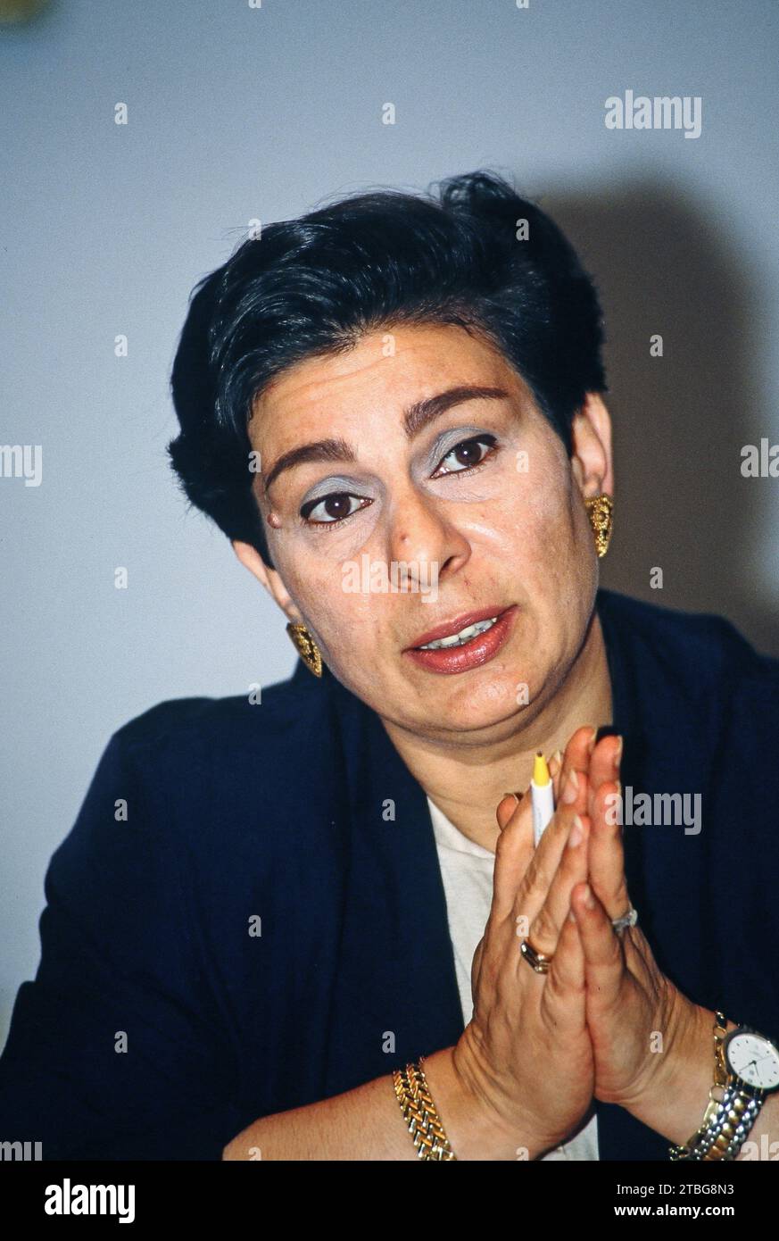 Hanan Aschrawi, christliche arabische - palästinensische - Politikerin, Deutschland um 1997. Stock Photo