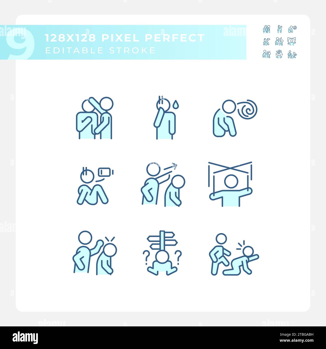 Editable pixel perfect psychology icons set Stock Vector Image & Art ...
