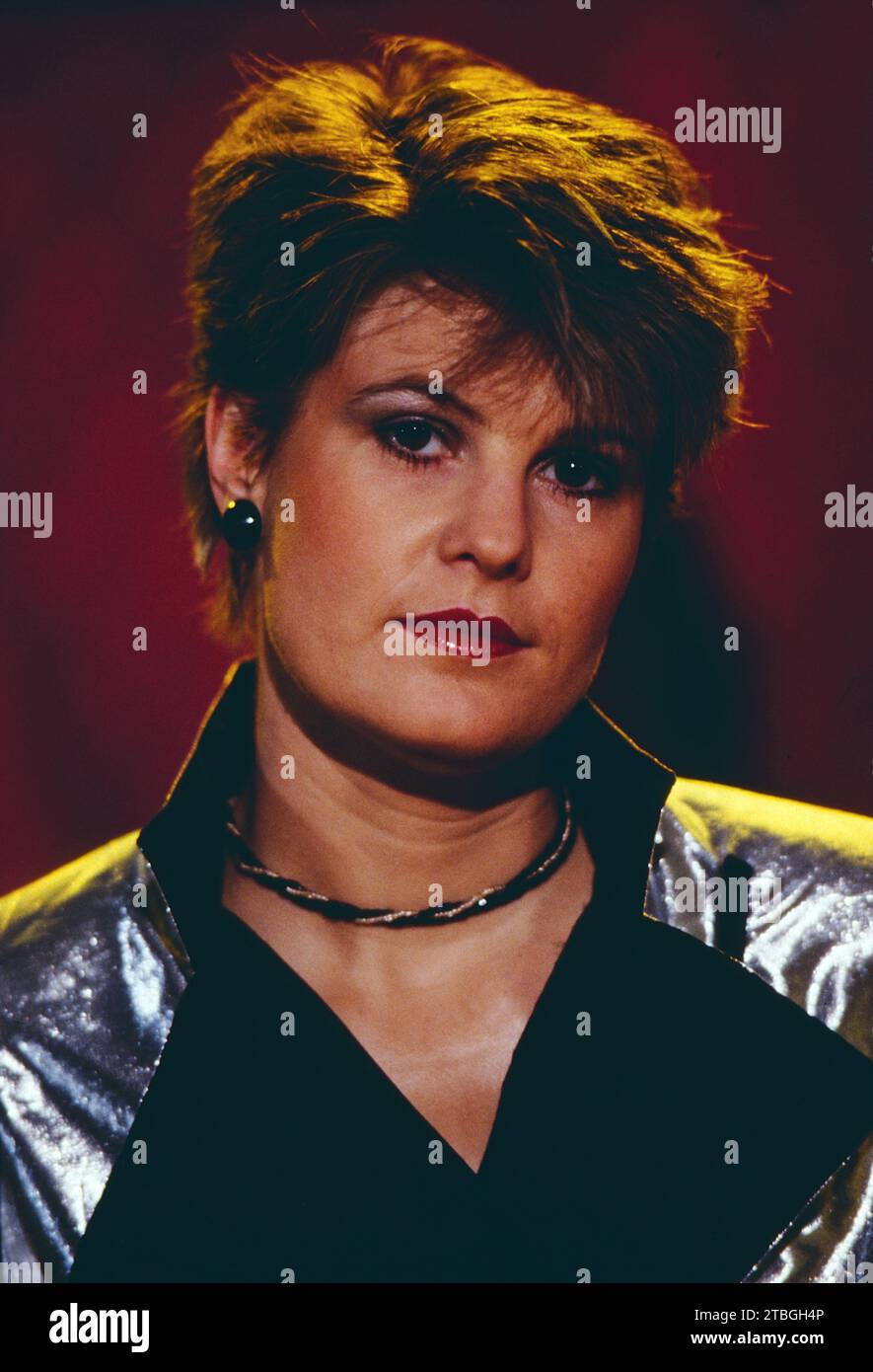 Hazell Dean, britische Pop Sängerin, Portrait, Deutschland, 1984. Hazell Dean, British Pop singer, portrait, Germany, 1984. Stock Photo