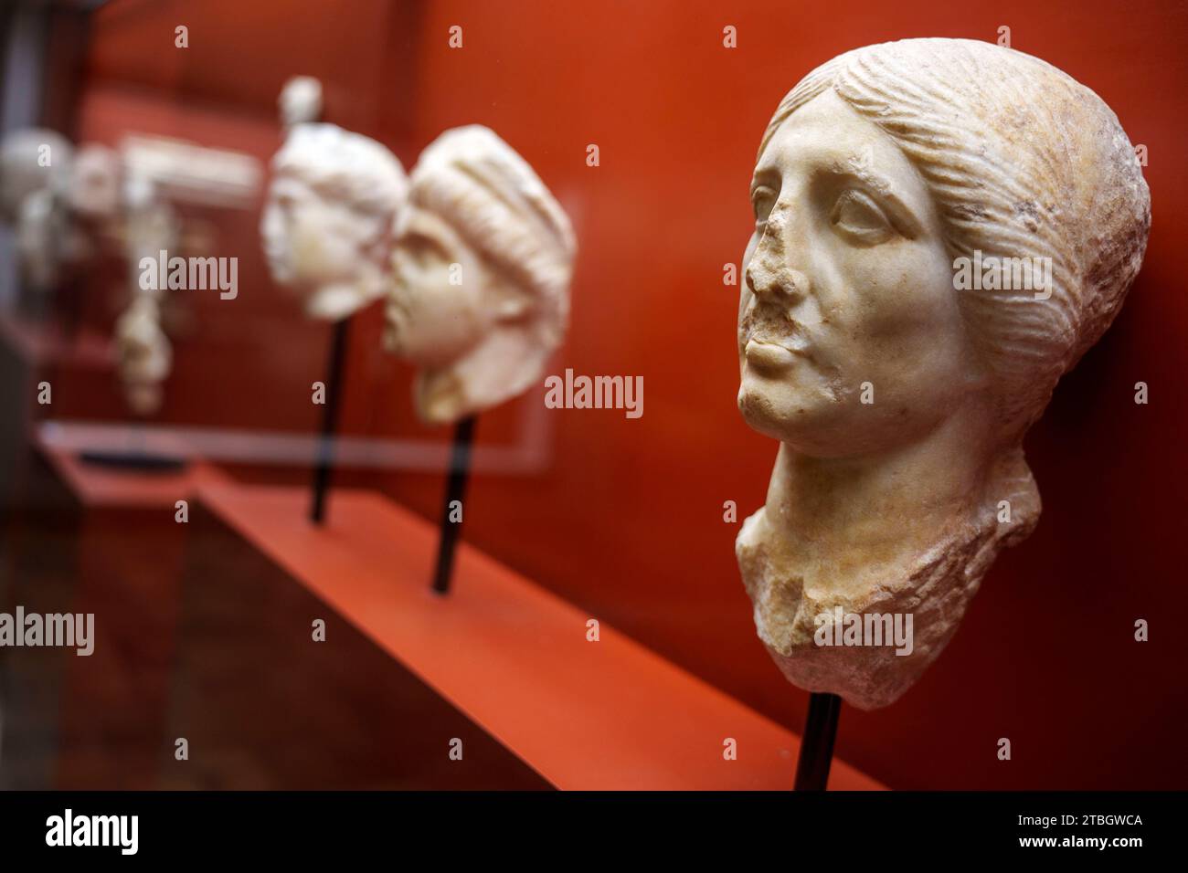 Roman artifacts at the Monographic Museum in Conímbriga, Portugal, Europe Stock Photo