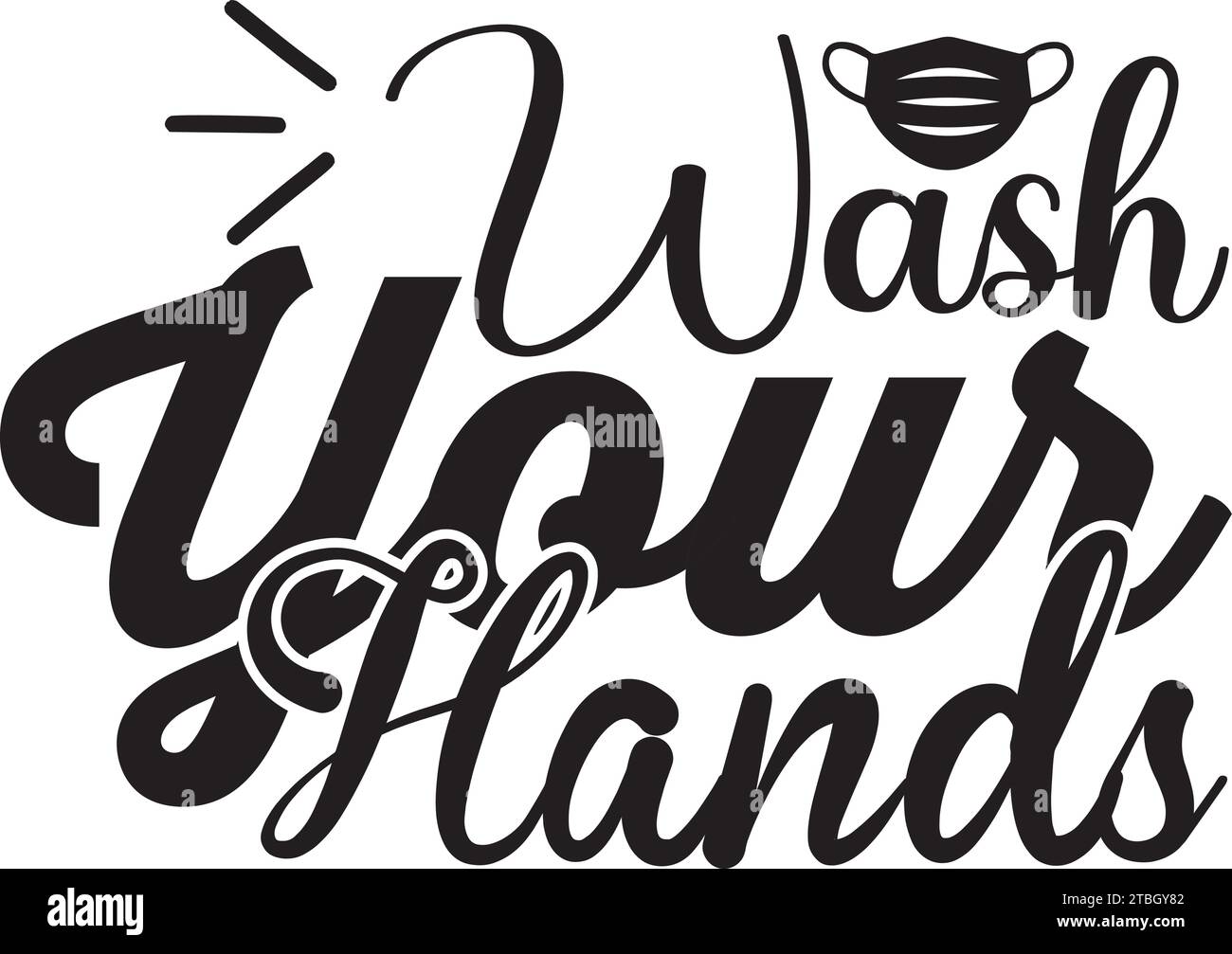 Wash Your Hands SVG Stock Vector