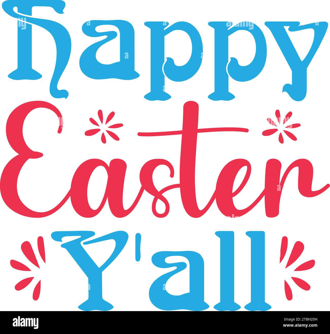 Happy Easter Y'all SVG , Retro SVG Design Stock Vector