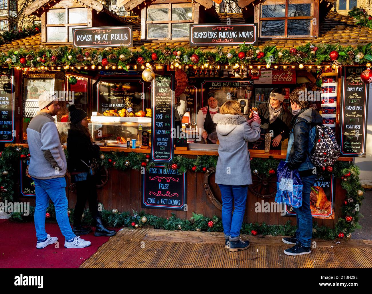 People enjoying fast food at Edinburgh