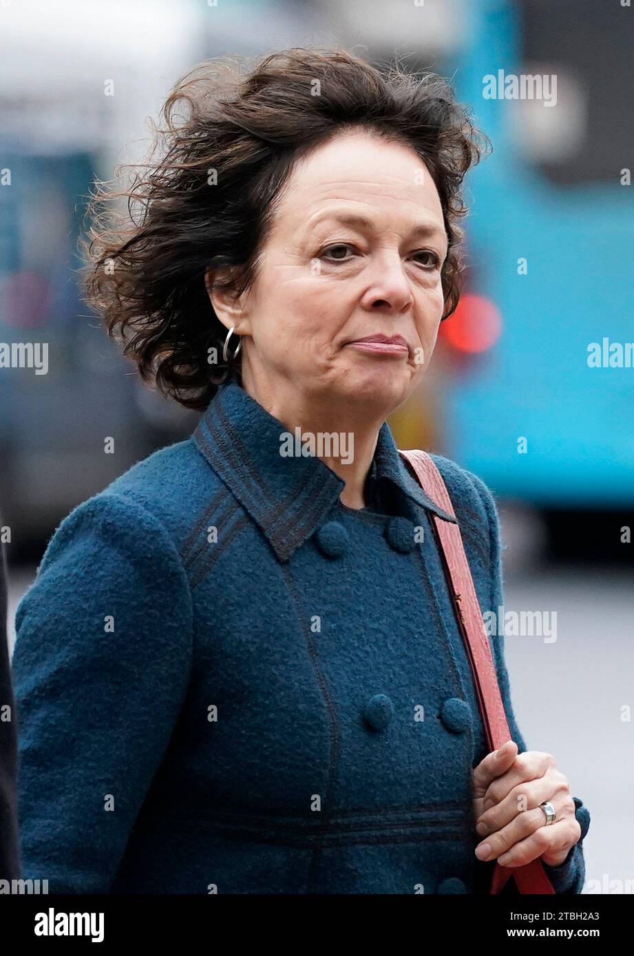 Julia Waters, sister of Ruth Perry, arrives at Berkshire Coroners Court