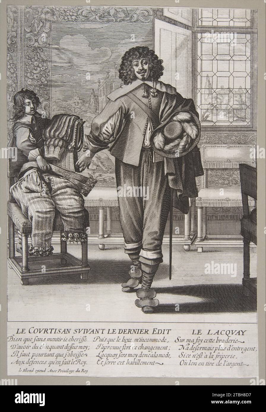 Courtier Following Edict Against Superfluity in Dress 1951 by Abraham ...