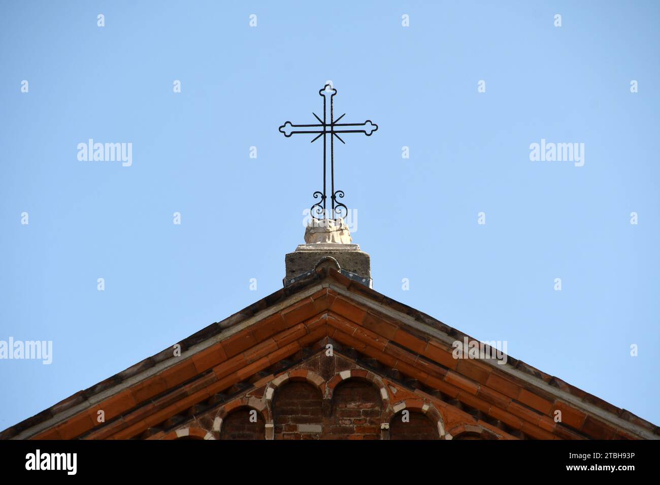 Milano Italy - Basilica Sant'Ambrogio, rood Stock Photo
