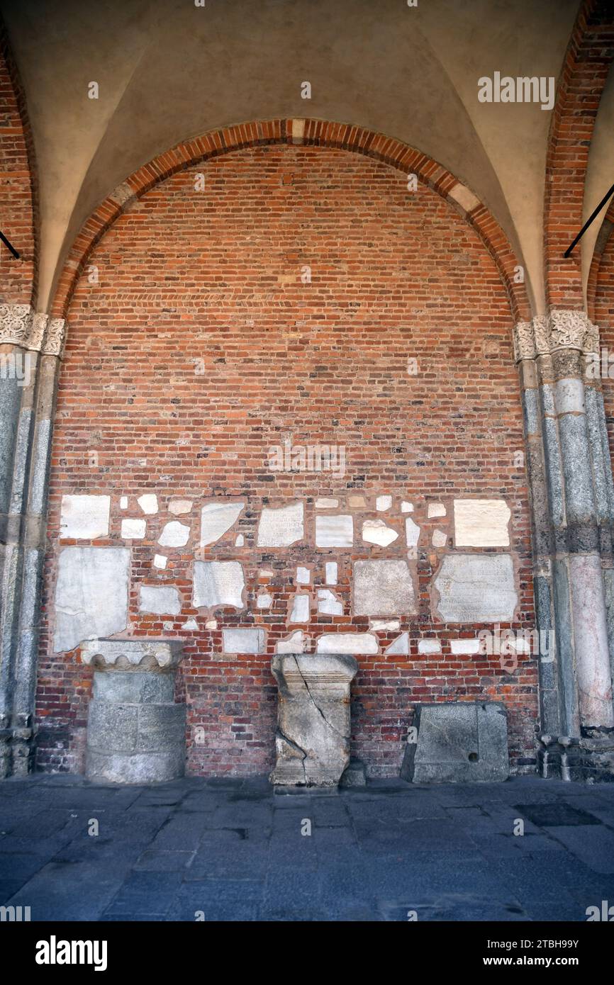 Milano Italy - Cloister of Sant' Ambrogio Stock Photo