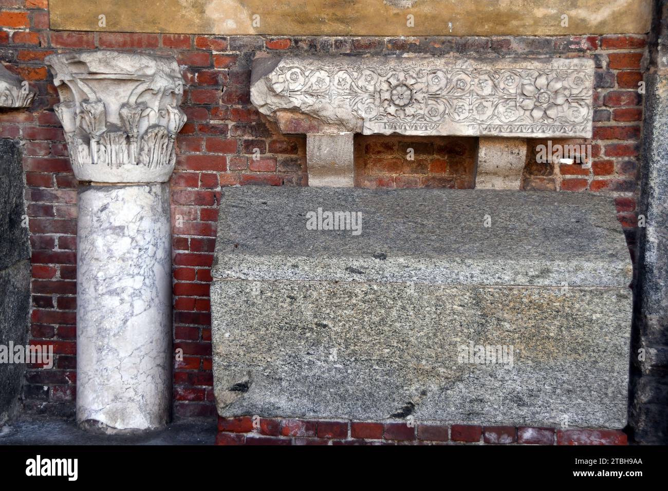 Milano Italy - Cloister of Sant' Ambrogio Stock Photo