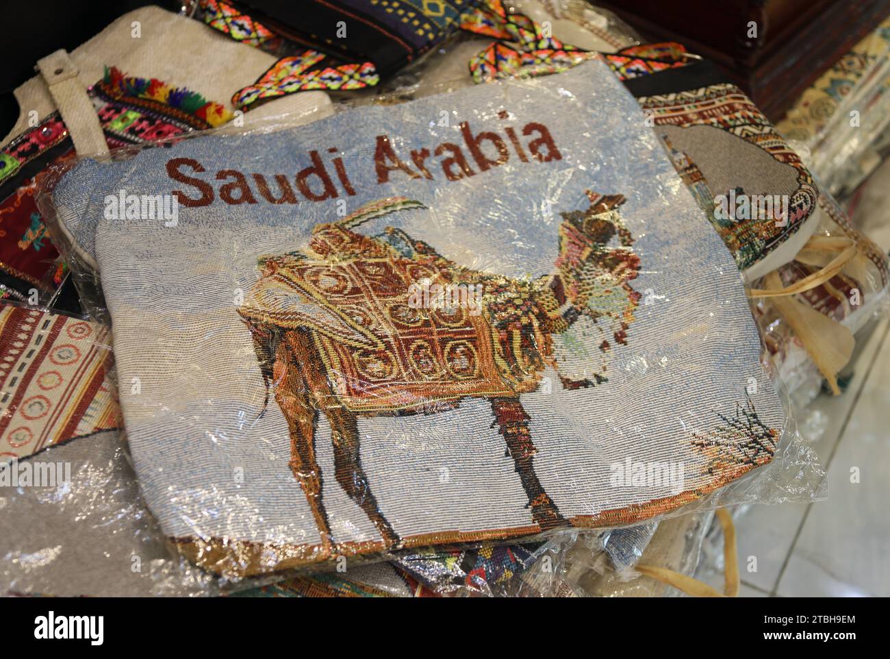 Souvenir bags of Saudi Arabia Stock Photo