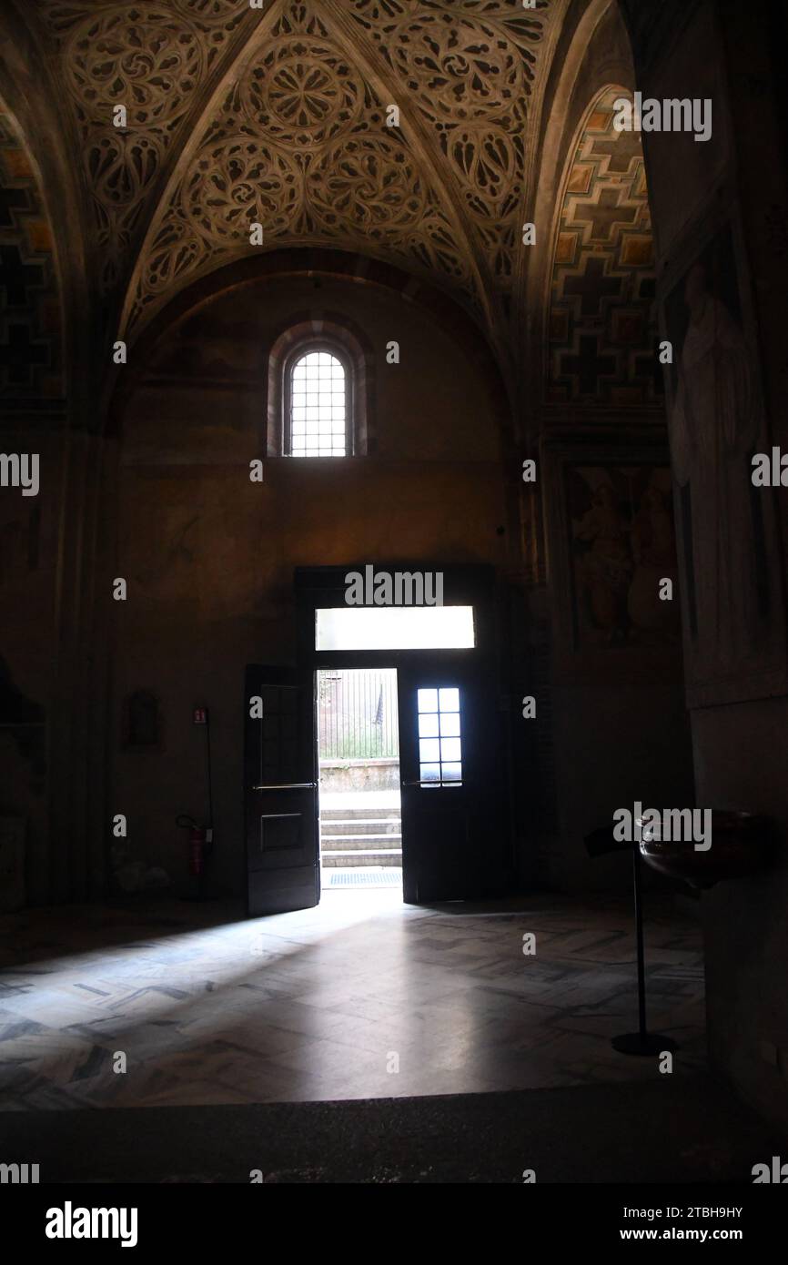 Milano Italy - Basilica Sant'Ambrogio, inside Stock Photo