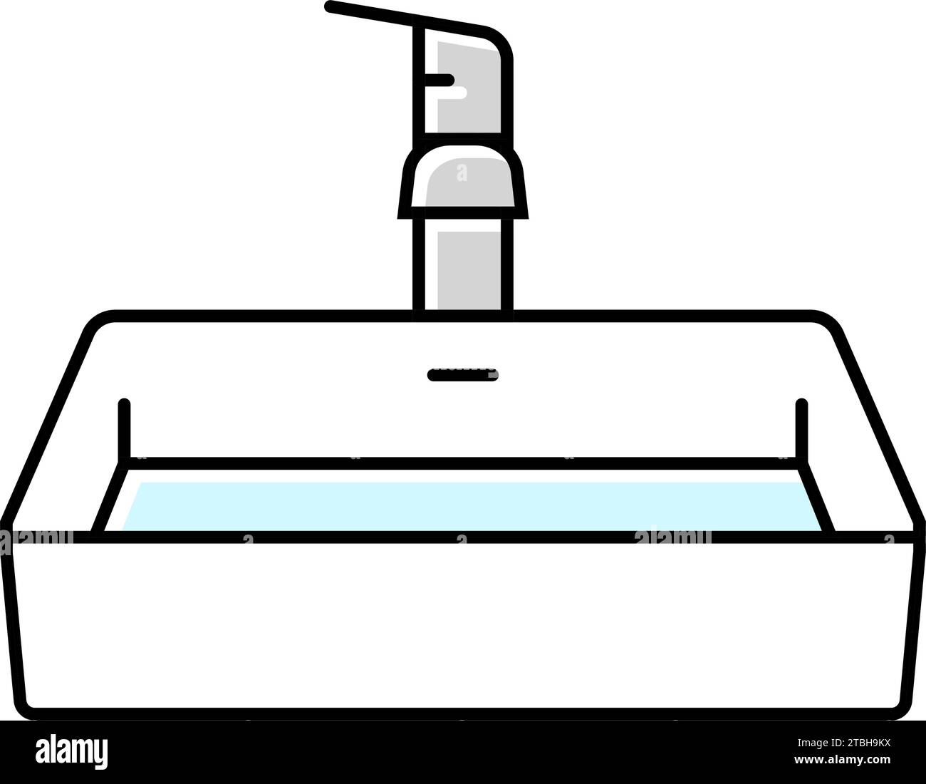 sink bathroom interior color icon vector illustration Stock Vector ...