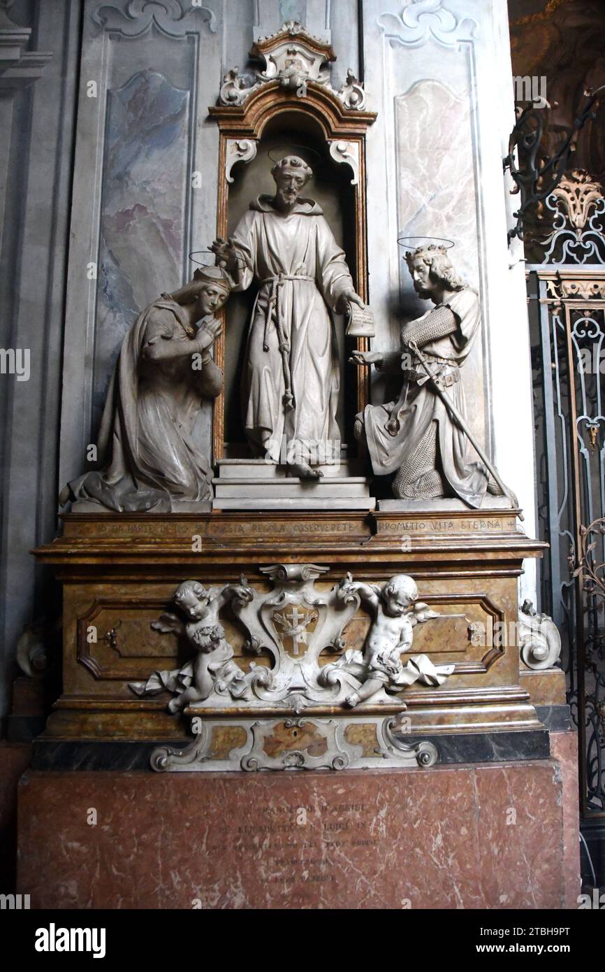Milano Italy - Basilica Sant'Ambrogio, inside, San Francesco d'Assisi Stock Photo