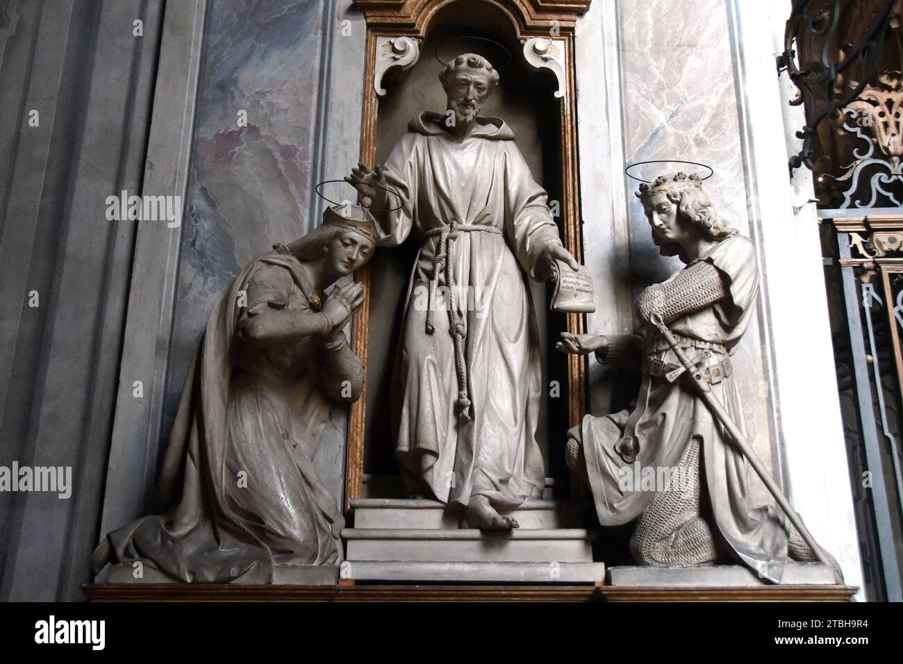 Milano Italy - Basilica Sant'Ambrogio, inside, San Francesco d'Assisi Stock Photo