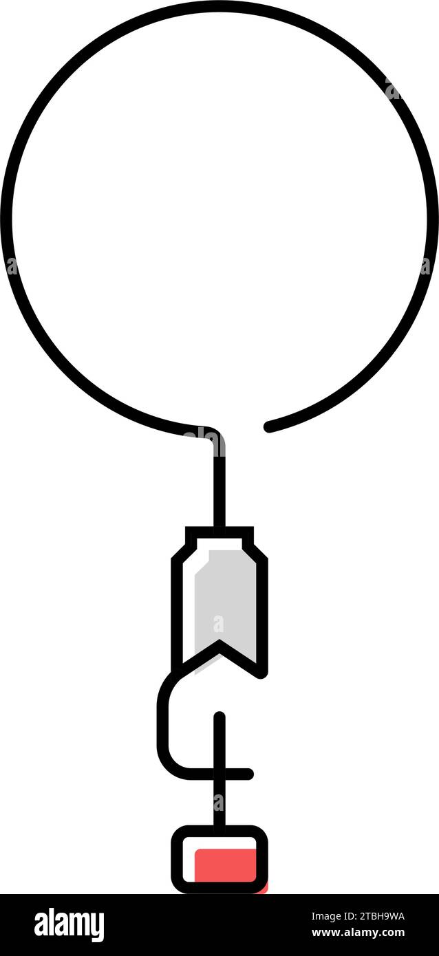 ring clamp chemical glassware lab color icon vector illustration Stock