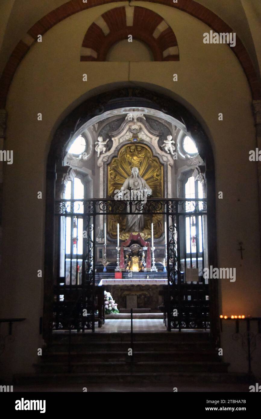Milano Italy - Basilica Sant'Ambrogio, inside, chapel Sacred Heart Stock Photo